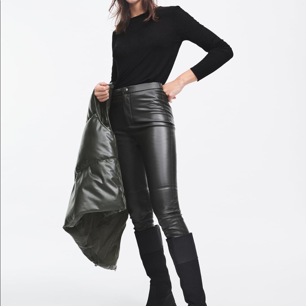ZARA FAUX LEATHER LEGGINGS SIZE XXL(runs small)